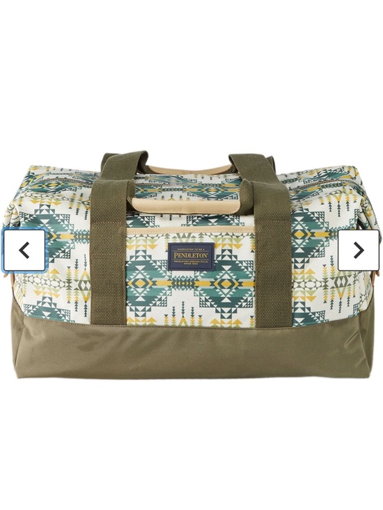 Pendleton Other - Pendleton Olive & Teal Patterned Weekender Duffel Bag